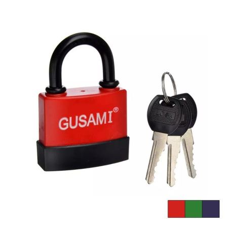 Замок навесной 45мм металл с защитой от влаги с заглушкой Gusami 216г (72)