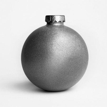 Игрушка новогодняя на елку ШАР 15см пластик серебро (48) JC-17243