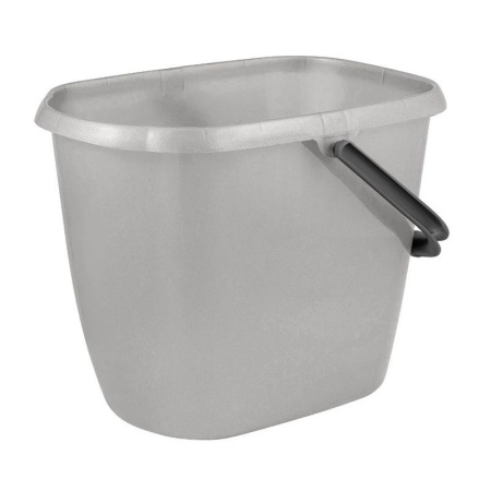 Ведро прямоугольное 13л 34,5*26*h27см пластик Etna серый (16) 221218935/03