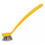 Щетка для посуды 24,7*3,7*4,2см пластик желтый (24)