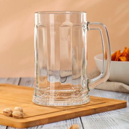 Кружка пивная 500мл стекло ЛАДЬЯ 04с1144 (8)