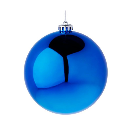 Игрушка новогодняя на елку ШАР 14см пластик синий