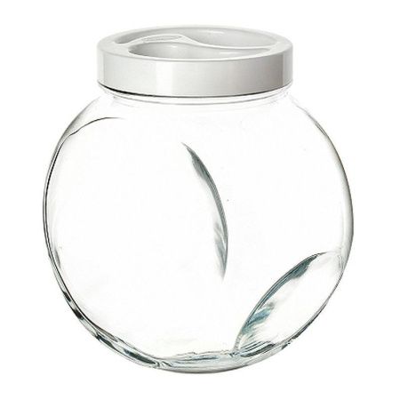 Банка для сыпучих продуктов 1,7л стекло БЕЛЛА белая (6)