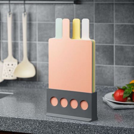 Доска разделочная набор 4шт 27*7*38см пластик (9)