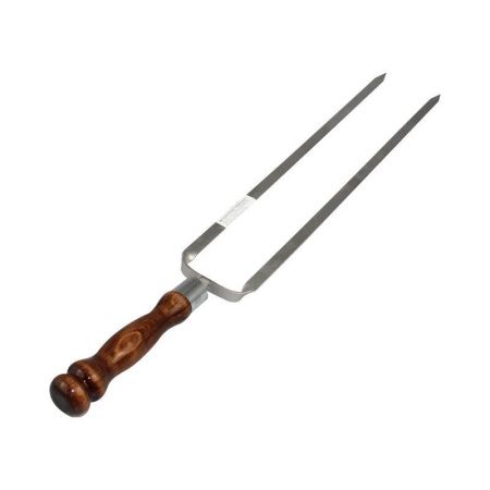Вилка-шампур нерж.сталь 500*12*2,5мм деревянная ручка КОЛЬЦО 2к-288 (20)