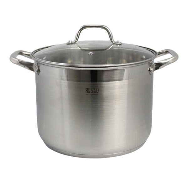 Кастрюля 8л h18см нерж.сталь LIBRA со стекл.крышкой 24см (4)