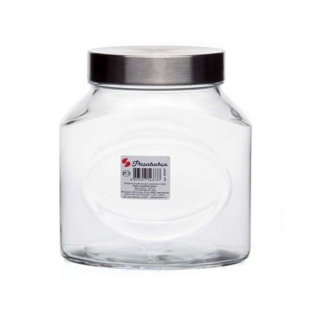Банка 2500мл стекло ЭЛИПС с мет.крышкой (6)