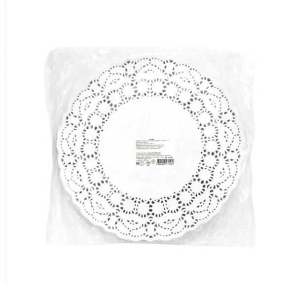 Салфетки сервировочные набор 250шт 28см бумага ажурная (8)