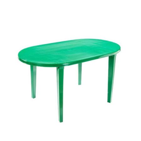 Стол овальный 1400*800*710мм пластик зеленый (1)