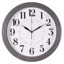 Часы настенные 38,5см пластик РУБИН Классика серые (5)