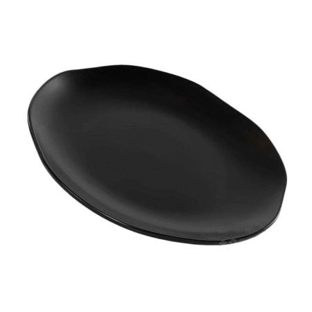 Тарелка мелкая 20см керамика КАРИН черная десертная (6/48)