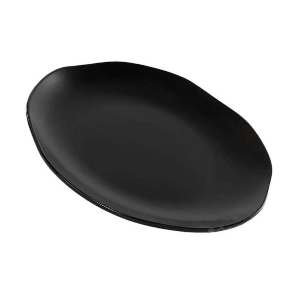 Тарелка мелкая 20см керамика КАРИН черная десертная (6/48)