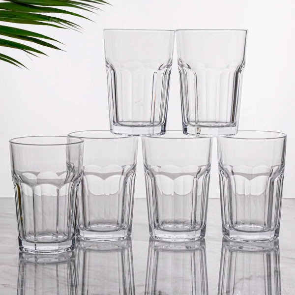 Стаканы набор 6шт 355мл стекло КАСАБЛАНКА 52708BТ (4)