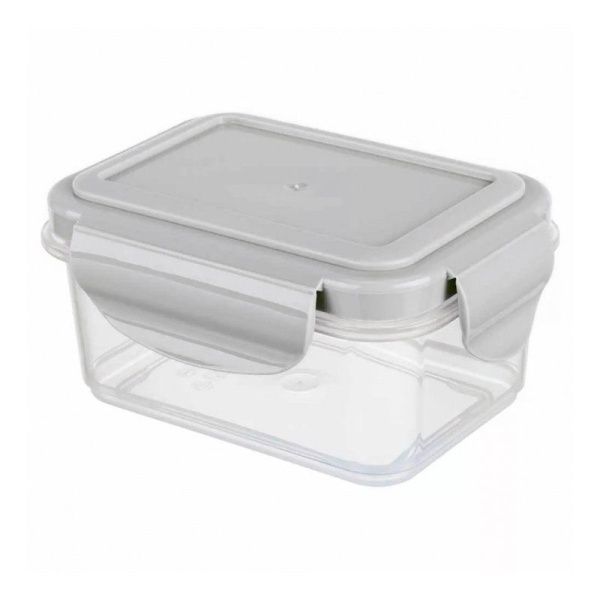 Контейнер пищевой 250мл 118*89*59мм пластик СВЧ SMART LOCK светло-серый (24)