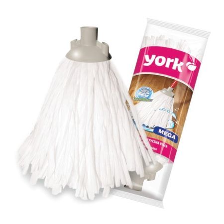 Насадка для швабры веревочная синтетика Мега белая YORK (40)