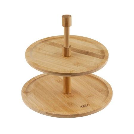 Менажница 25*23см 2-х ярусная бамбук TEZA (6)