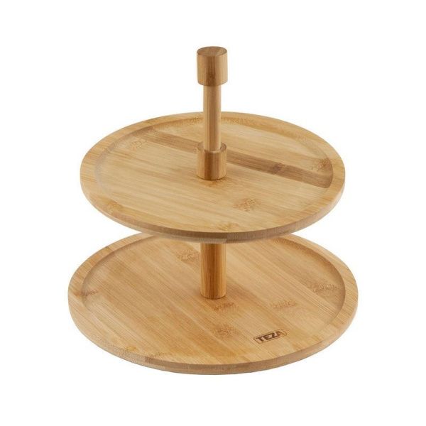 Менажница 25*23см 2-х ярусная бамбук TEZA (6)