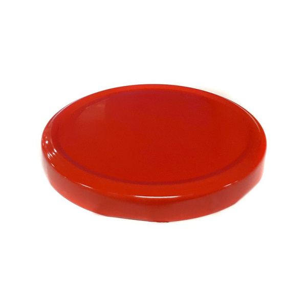 Крышка жестяная ТВИСТ-ОФФ 100 однотонная с широким горлом красная (260)