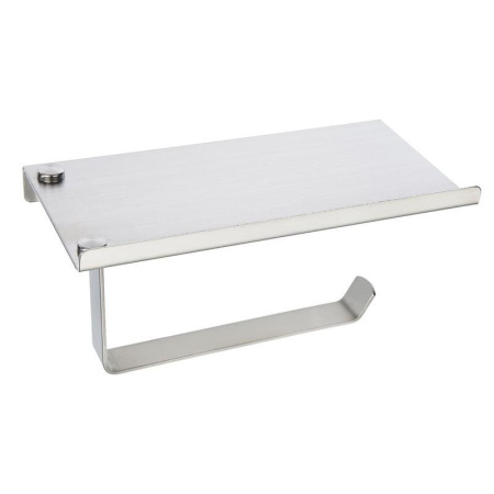 Держатель для туалетной бумаги с полкой, с креплением, металл (48)