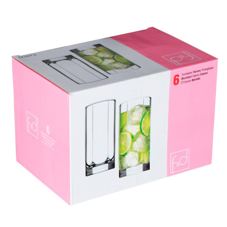 Стаканы набор 6шт 290мл стекло ТАНГО (8)