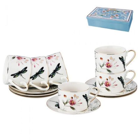 Чайный набор 12пр фарфор СТРЕКОЗА на 6 персон 250мл (6)
