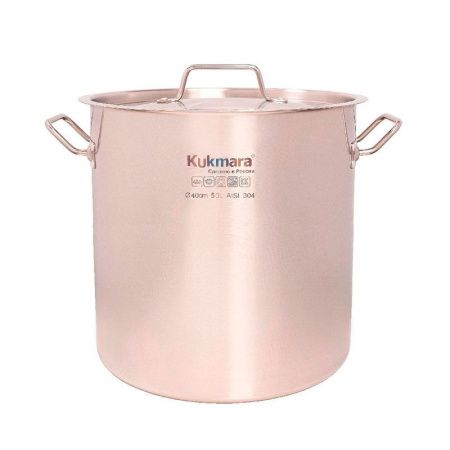 Котел 50л нерж.сталь HoReCa с мет.крышкой h42* d40см /HRC-SP50040M (1)