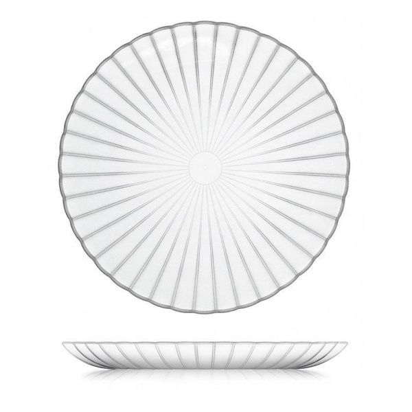 Тарелка мелкая 25см стекло МАГИЯ обеденная (24)