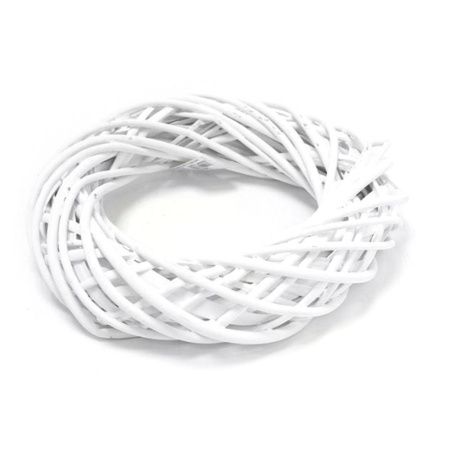 Венок плетеный D25 дерево белый (60)
