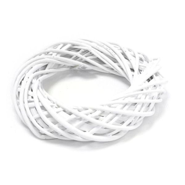 Венок плетеный D25 дерево белый (60)