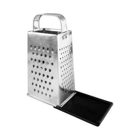 Терка 4 гранная 11*8,5*22см белая жесть с дном К01.001.01 (30)