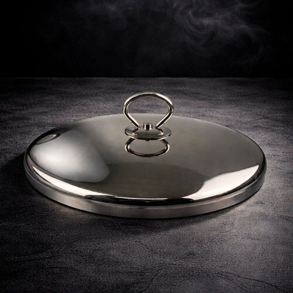 Кастрюля 8,5л 28*17см нерж.сталь с мет.крышкой индукция JC-186