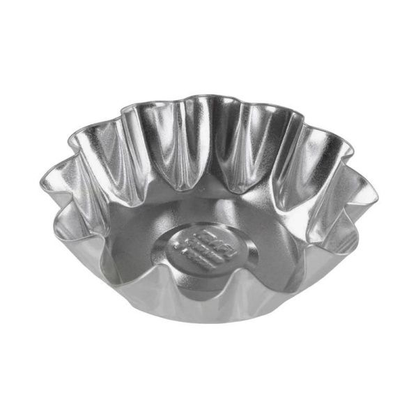 Форма для кекса 9,6*2см белая жесть вес 18г КФ-04.000 (210)