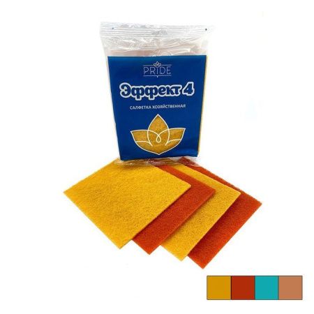 Губка для посуды абразивная 4шт ЭФФЕКТ-4 15*12,5см СХ007 (40)