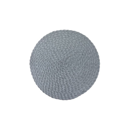 Салфетка сервировочная 39см пластик серебряная круглая JC-15256 (6/300)