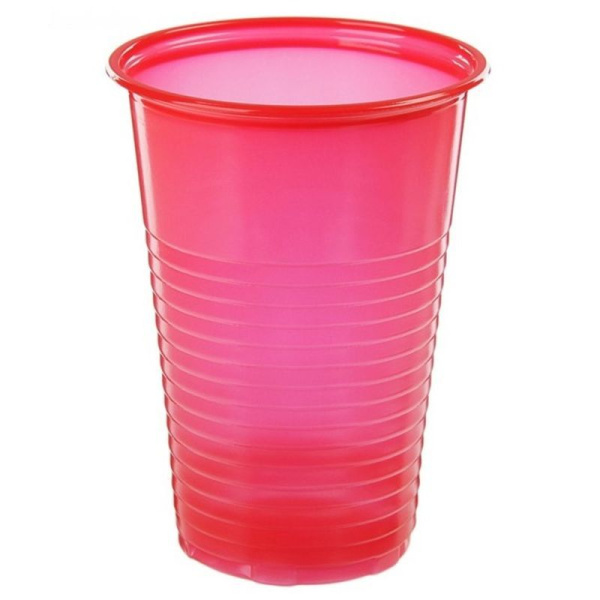 Стакан одноразовый 200мл полистирол красный (20/4000)