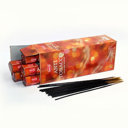 Благовония шестигранник 20 палочек HEM Anti Tobacco Анти-табак (6)
