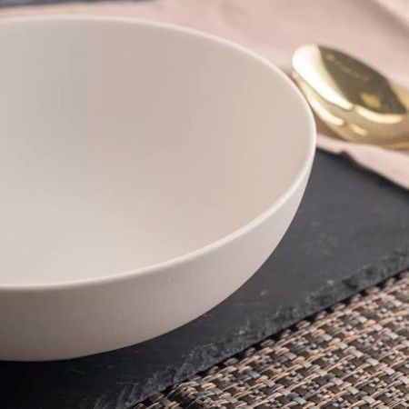 Тарелка глубокая 20см фарфор ROCK WHITE суповая DM8011 (6)