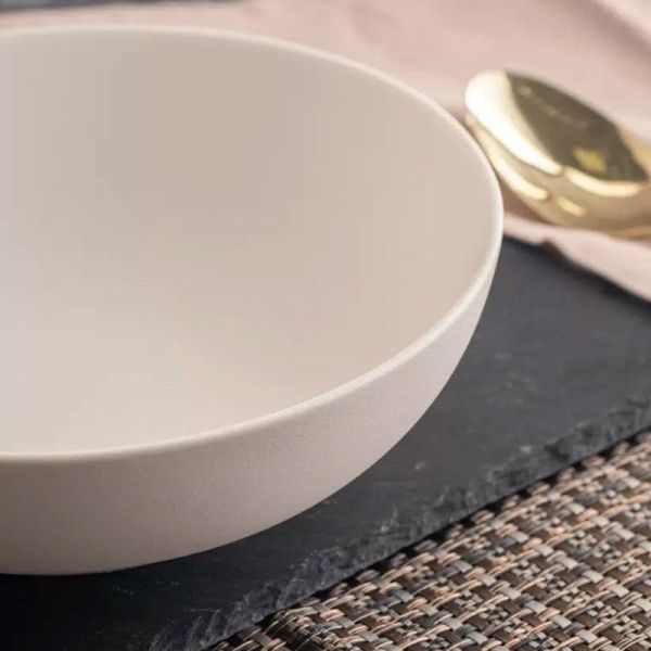 Тарелка глубокая 20см фарфор ROCK WHITE суповая DM8011 (6)