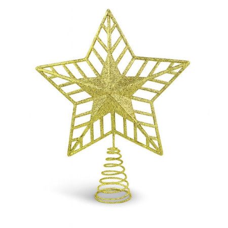 Верхушка на елку ЗВЕЗДА 24*20см металл золото OSAD24-191/JC-16384 (102)