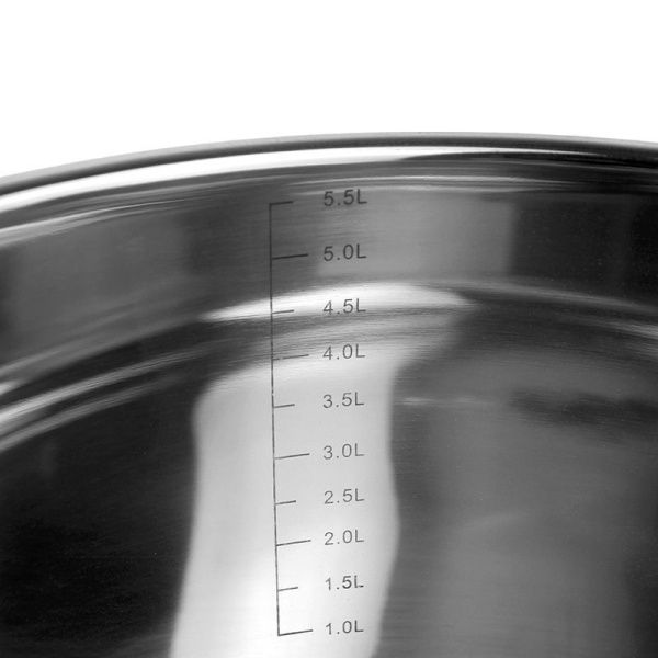 Кастрюля 5,5л нерж.сталь со стекл.крышкой 24см h13,5см капс.дно индукция арт.100527 (4)