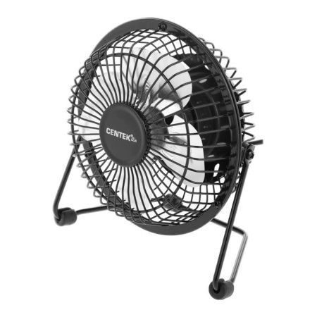 Вентилятор настольный металл Centek CT-5040 черный 2,5Вт, мет.решётка 14см, USB-порт (2)