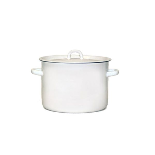 Кастрюля 4,5л эмаль белая 01-1615 (2)