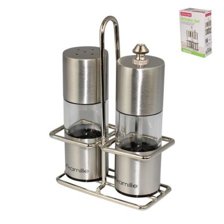 Мельница для перца 2шт нерж.сталь на подставке арт. 7052 (24)