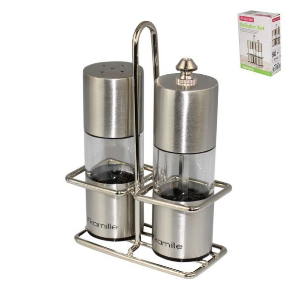 Мельница для перца 2шт нерж.сталь на подставке арт. 7052 (24)