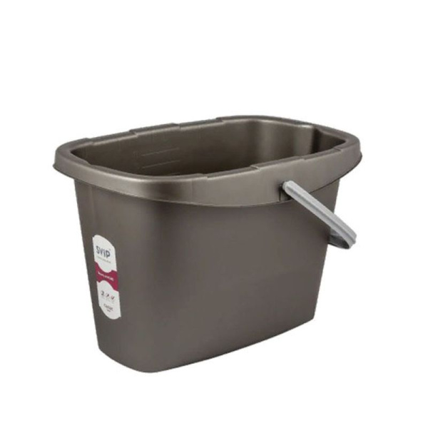 Ведро 13л 38*29*h28см пластик Step антрацит прямоугольное (14)