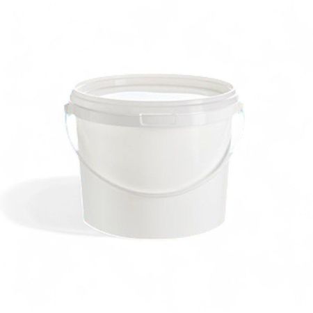 Ведро 2,3л пластик белое с крышкой
