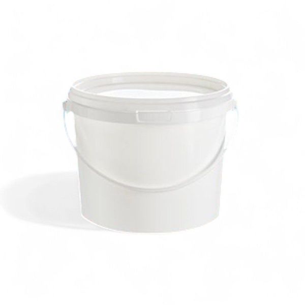 Ведро 2,3л пластик белое с крышкой