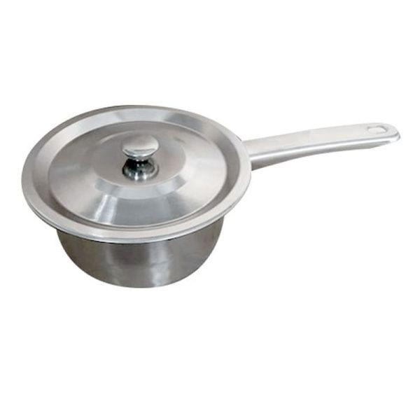 Ковш 1,35л нерж.сталь мет.крышка 18см с мет.ручкой (120)