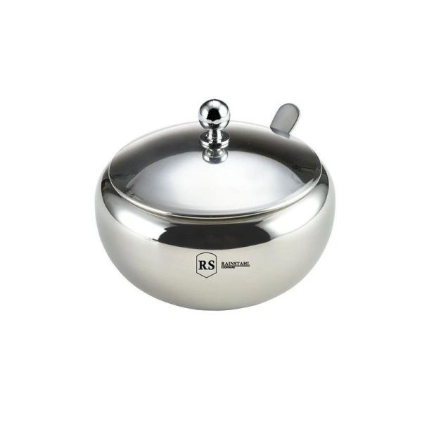 Сахарница 460мл нерж.сталь с мет.крышкой и ложкой RS\SB 8421-46 (24)