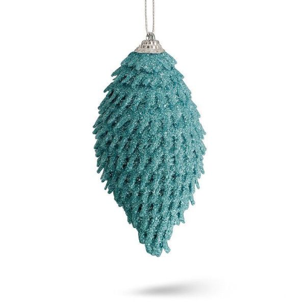 Игрушка новогодняя на елку СОСУЛЬКА 11*5,5см пластик пышный голубой JC-15073 (450)